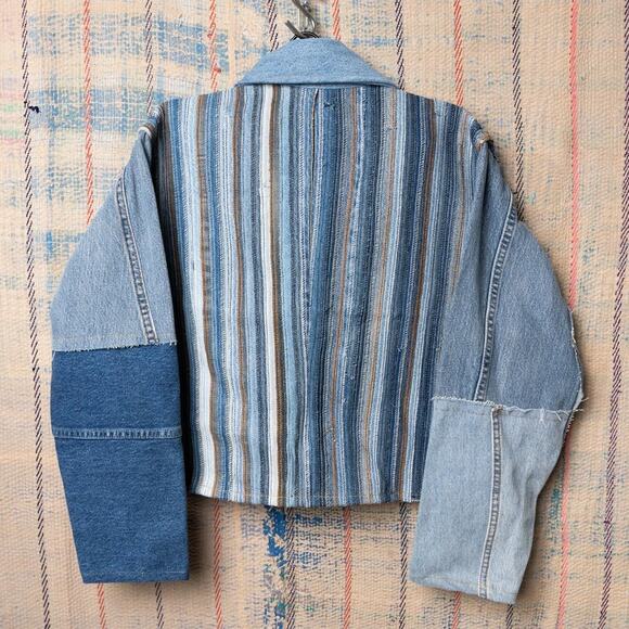 Custom upcycled cropped jacket reworked - Picture 2 of 7